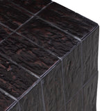 Tanik End Table - Textured Brown Tile | shipping 10/15/2026