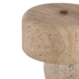 Taos Cordless Table Lamp - Natural Travertine | shipping 02/10/2027