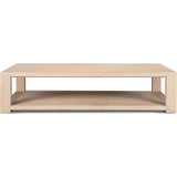 Thomas Bleached Oak Solid Coffee Table  Four Hands