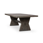 Featuring Tia Black Burnt Oak Dining Table by Four Hands at Amethyst Home. Inspired by European antiques, grand scaling and bowtie-shaped legs serve plenty of presence. A single stretcher adds a traditional feel to this refreshed altar table in a black burnt oak. Seats 10 comfortably.Overall Dimensions: 108.00"w x 42.00"d x 30.00"hWeight : 170.53 lbsMaterials : Solid Oak. Amethyst Home provides interior design, new construction, custom furniture, and area rugs in the Calabasas metro area