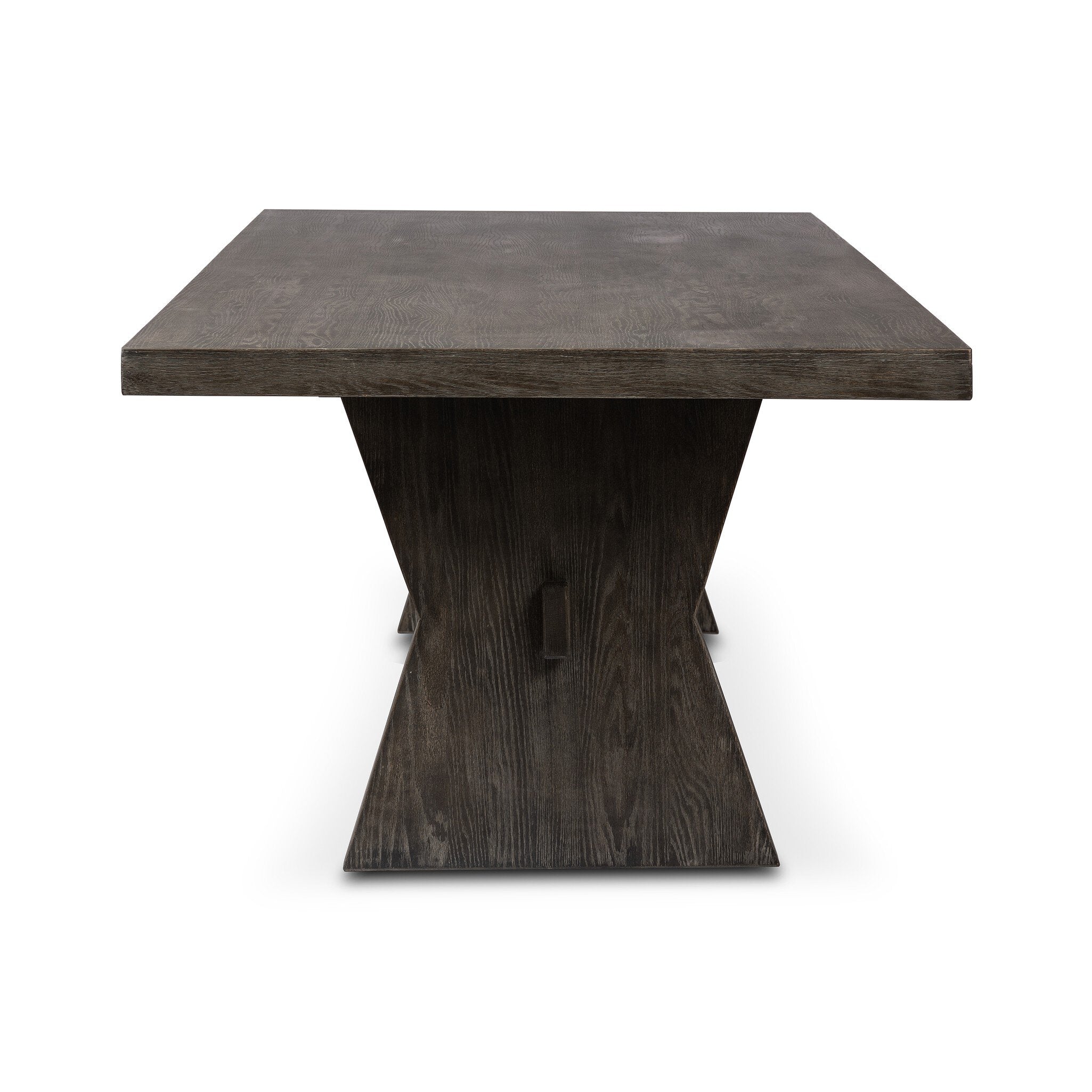 Featuring Tia Black Burnt Oak Dining Table by Four Hands at Amethyst Home. Inspired by European antiques, grand scaling and bowtie-shaped legs serve plenty of presence. A single stretcher adds a traditional feel to this refreshed altar table in a black burnt oak. Seats 10 comfortably.Overall Dimensions: 108.00"w x 42.00"d x 30.00"hWeight : 170.53 lbsMaterials : Solid Oak. Amethyst Home provides interior design, new construction, custom furniture, and area rugs in the Charlotte metro area