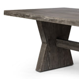 Featuring Tia Black Burnt Oak Dining Table by Four Hands at Amethyst Home. Inspired by European antiques, grand scaling and bowtie-shaped legs serve plenty of presence. A single stretcher adds a traditional feel to this refreshed altar table in a black burnt oak. Seats 10 comfortably.Overall Dimensions: 108.00"w x 42.00"d x 30.00"hWeight : 170.53 lbsMaterials : Solid Oak. Amethyst Home provides interior design, new construction, custom furniture, and area rugs in the Los Angeles metro area