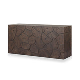 Tomlin Outdoor Console Table - Stained Saddle Brown-Teak Root
