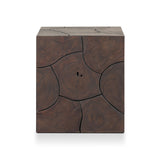 Tomlin Outdoor End Table - Stained Saddle Brown