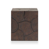 Tomlin Outdoor End Table - Stained Saddle Brown
