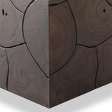 Tomlin Outdoor End Table - Stained Saddle Brown