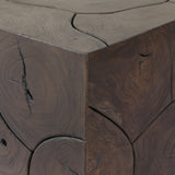 Tomlin Outdoor End Table - Stained Saddle Brown