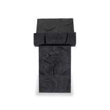 Tonga Accent Stool - Sandblasted Black Acacia | shipping 11/15/2026