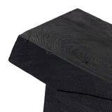 Tonga Accent Stool - Sandblasted Black Acacia | shipping 11/15/2026