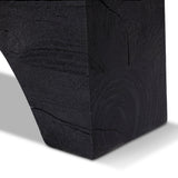 Tonga Accent Stool - Sandblasted Black Acacia | shipping 11/15/2026
