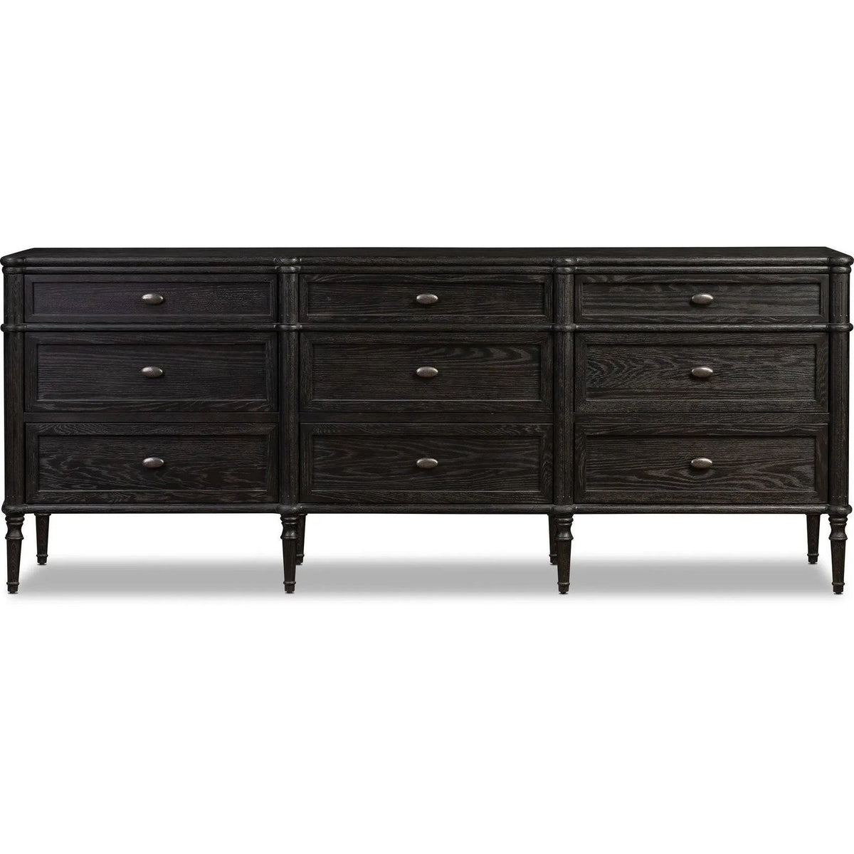 Toulouse Distressed Black 9 Drawer Dresser | ready to ship!