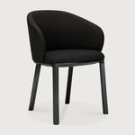 Featuring Unda Charcoal Oak Black Dining Chair by Ethnicraft at Amethyst Home. Experience dining comfort like never before with the Unda. Defined by its blend of materials, fluid lines and crafted piping trace the contours of the upholstered shell. Designed by Studio Segers, known for their pure and honest approach, every detail—down to the uniquely shaped legs—reflects sophisti. Amethyst Home provides interior design, new construction, custom furniture, and area rugs in the Kansas City metro area