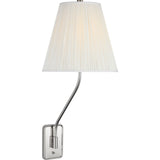 Polished Nickel with Silk Pleated Shade
