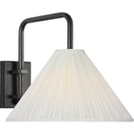 Bronze with Silk Pleated Shade