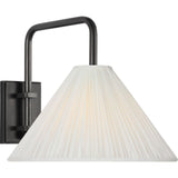 Bronze with Silk Pleated Shade