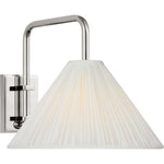 Polished Nickel with Silk Pleated Shade