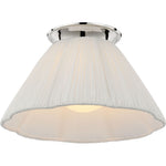 Polished Nickel with Scalloped Silk Pleated Shade | shipping 11/16/2026
