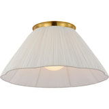 Hand-Rubbed Antique Brass with Scalloped Silk Pleated Shade