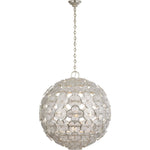 Serliana 25" Chandelier in Burnished Silver Leaf with Silver Edge Leaf Glass | shipping 01/09/2027