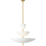 Hand-Rubbed Antique Brass with Plaster White Shades | shipping 12/10/2026