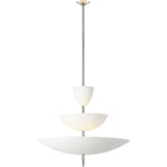 Polished Nickel with Plaster White Shades | shipping 12/10/2026