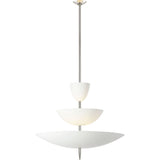 Polished Nickel with Plaster White Shades | shipping 12/10/2026
