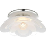 Soft Silver with Etched and Clear Glass Flowers | shipping 12/16/2026