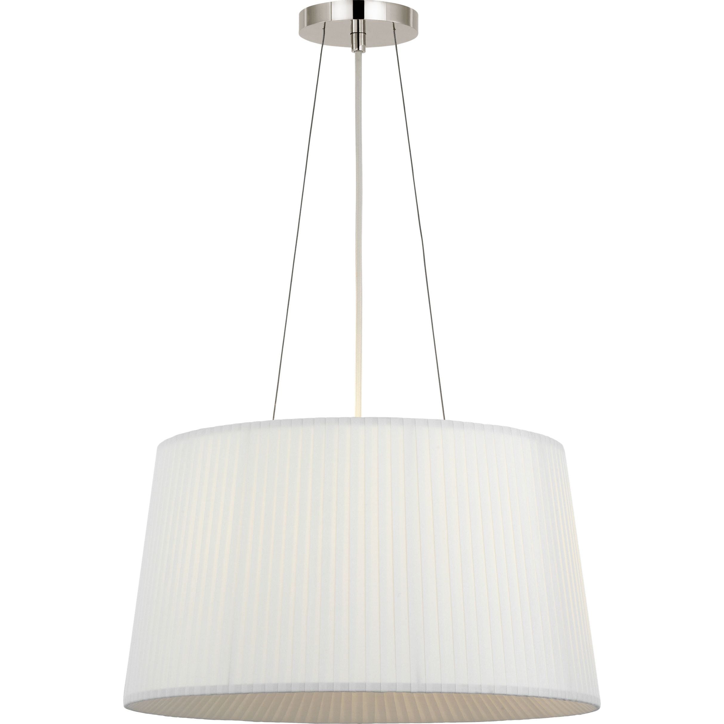 Polished Nickel with Silk Pleated Shade | shipping 12/16/2026