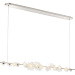 Soft Silver with Etched and Clear Glass Flowers | shipping 12/10/2026