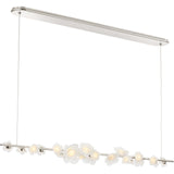 Soft Silver with Etched and Clear Glass Flowers | shipping 12/10/2026