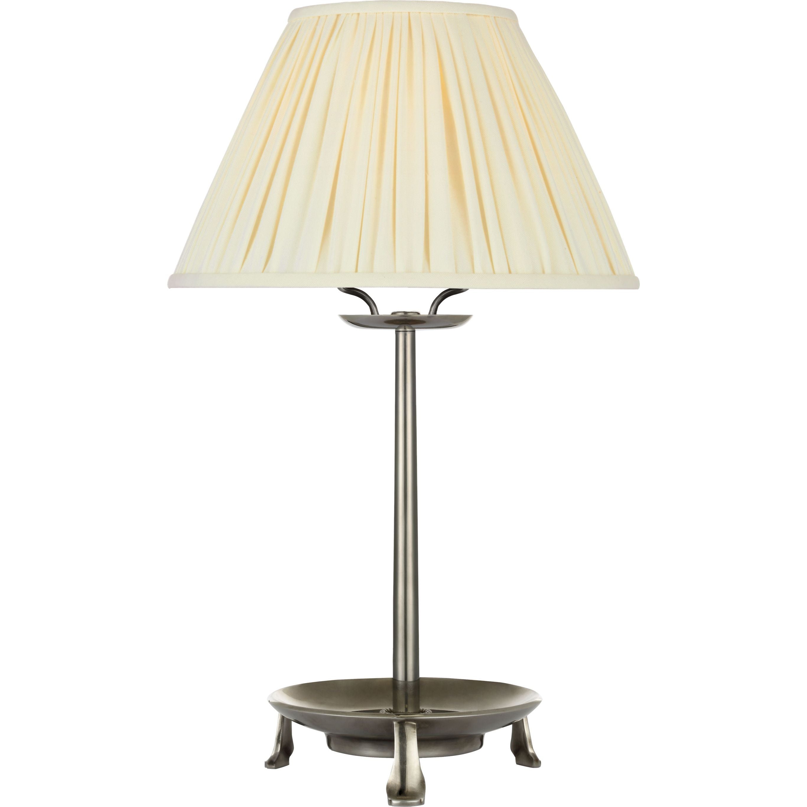 Pewter with Silk Pleated Shade | shipping 11/16/2026