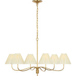 Antique-Burnished Brass with Silk Pleated Shades | shipping 11/01/2026