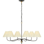 Bronze and Antique-Burnished Brass with Silk Pleated Shades | shipping 11/01/2026