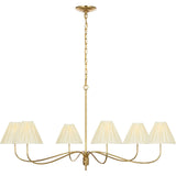 Antique-Burnished Brass with Silk Pleated Shades | shipping 10/17/2026