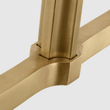 Featuring Pedra 56" Linear Chandelier by Visual Comfort at Amethyst Home. The Pedra Linear Chandelier, measuring 56 inches, is elegantly crafted in Antique-Burnished Brass and features stunning Alabaster accents.Overall Dimensions: 56.75" L x 56.75" W x 21.5" HWeight: 10 lbs..  Amethyst Home provides interior design, new home construction design consulting, vintage area rugs, and lighting in the Dallas metro area.