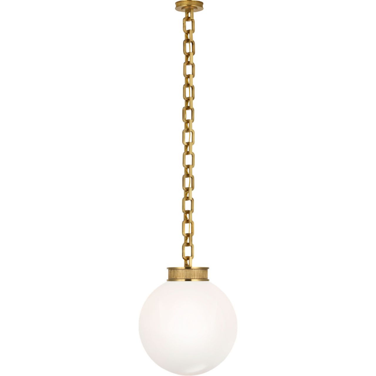 Soft Brass with White Glass | shipping 12/16/2026
