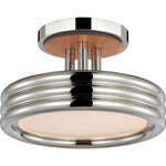 Polished Nickel and Nutmeg Leather