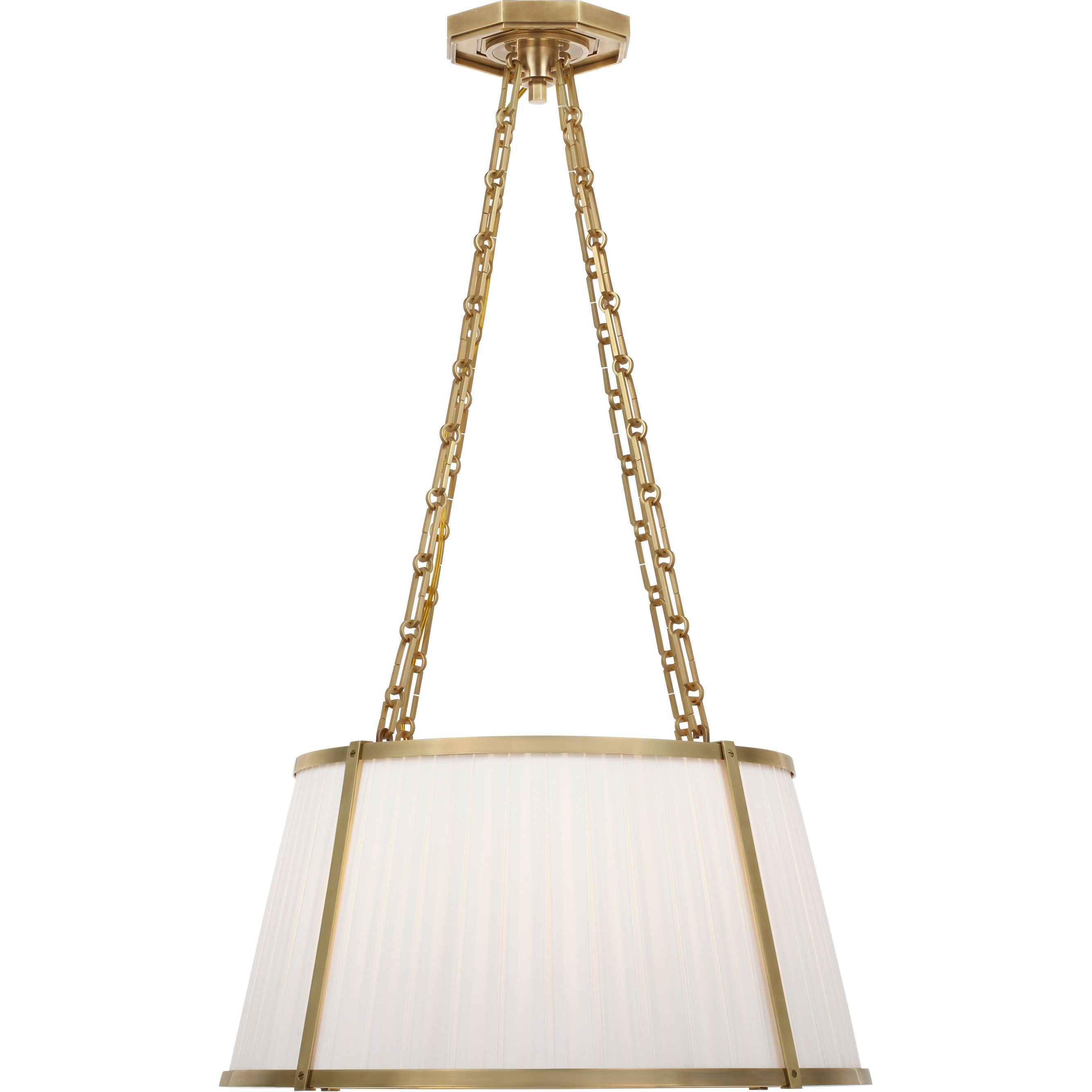 Natural Brass with Silk Pleated Shade | shipping 11/16/2026