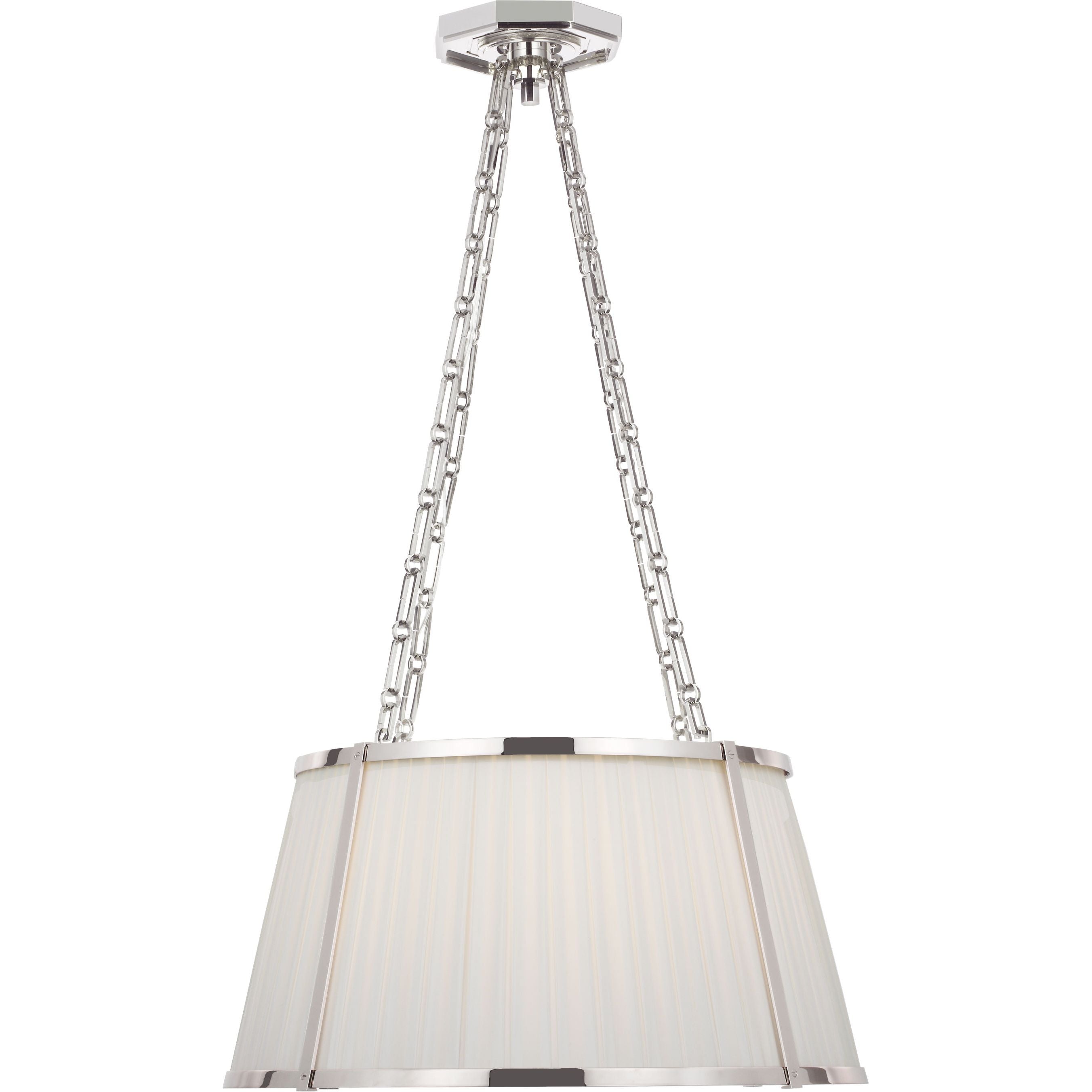 Polished Nickel with Silk Pleated Shade | shipping 11/16/2026