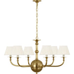Natural Brass with Silk Box Pleat Shades | shipping 10/17/2026