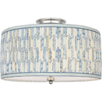 Polished Nickel with Schumacher Blue Aditi Pleated Shade | shipping 03/11/2027