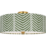 Hand-Rubbed Antique Brass with Schumacher Verde La Jolla Shade | shipping 12/10/2026