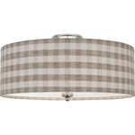 Polished Nickel with Schumacher Natural Sidney Check Shade | shipping 01/09/2027