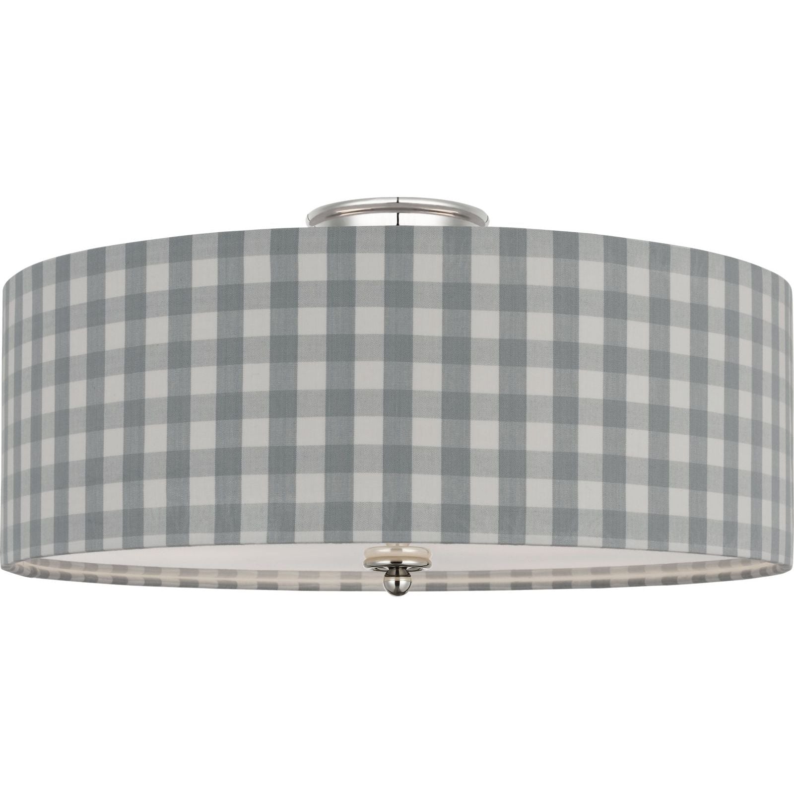 Polished Nickel with Schumacher Sky Elton Check Shade