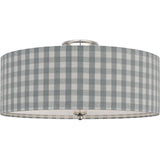 Polished Nickel with Schumacher Sky Elton Check Shade