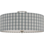 Polished Nickel with Schumacher Sky Elton Check Shade
