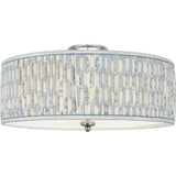 Polished Nickel with Schumacher Blue Aditi Pleated Shade | shipping 01/09/2027