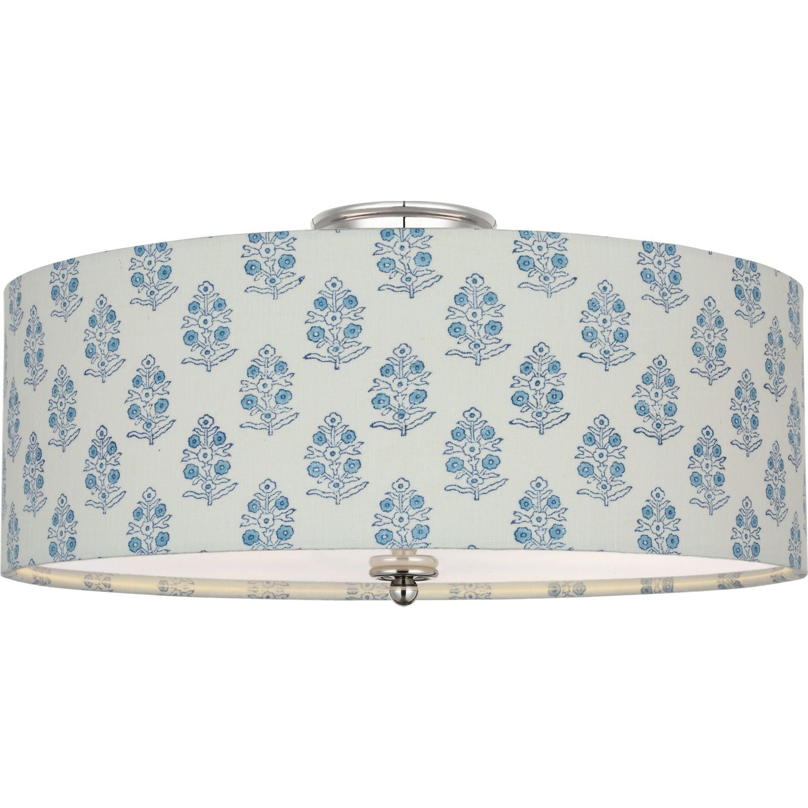 Polished Nickel with Schumacher Blue Aditi Shade