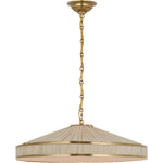 Hand-Rubbed Antique Brass with Pleated Champagne Silk | shipping 01/09/2027