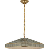Hand-Rubbed Antique Brass with Pleated Mist Silk | shipping 01/09/2027